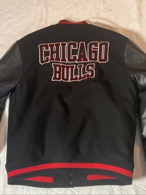 Chicago Bulls Black & Red Varsity Jacket